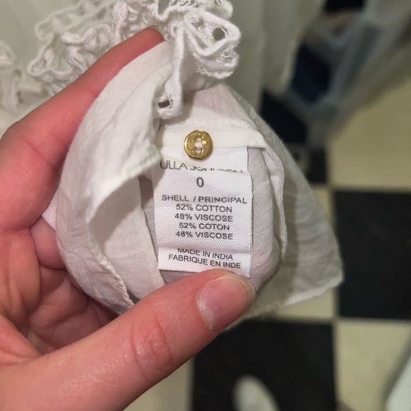 ULLA JOHNSON LILLY BLOUSE IN PRISTINE - Picture 9 of 10